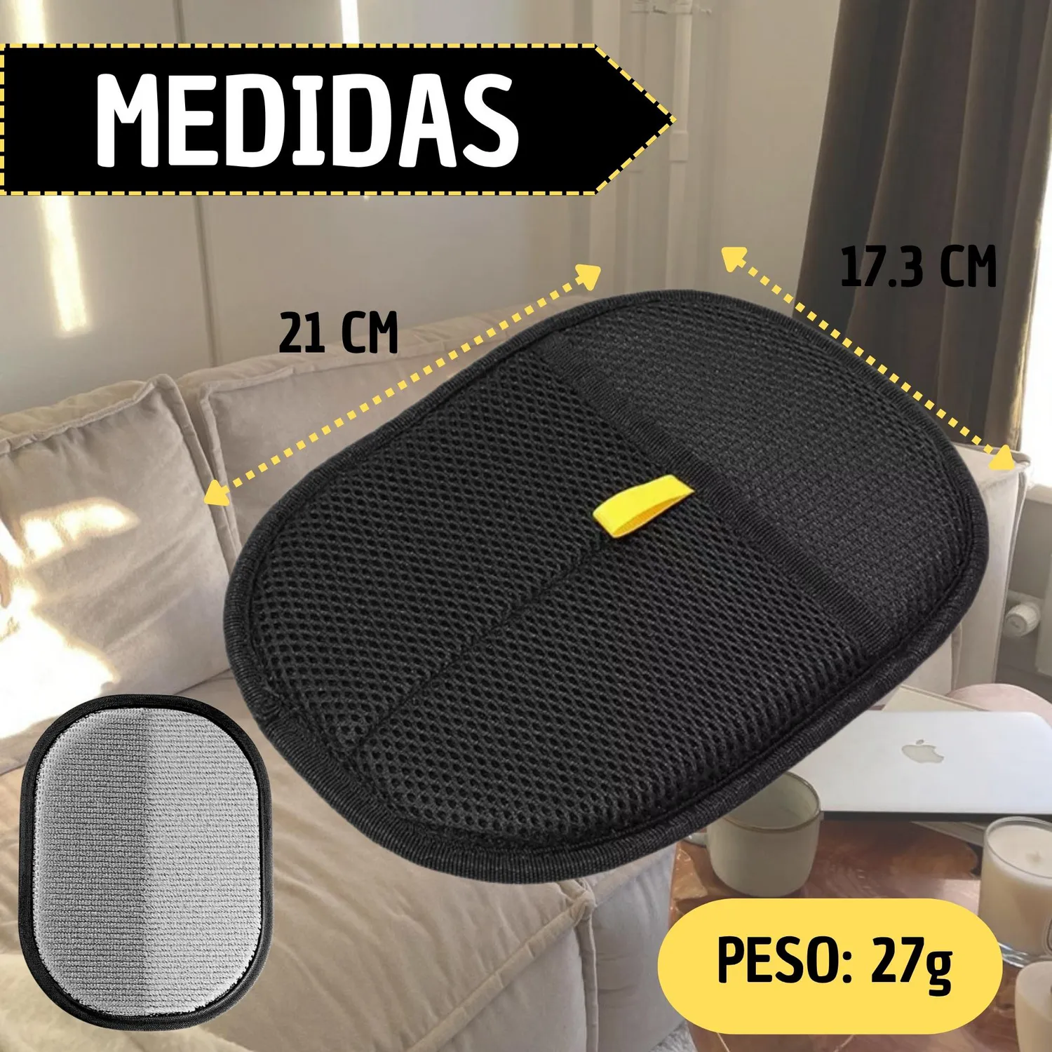 Guante Removedor de Pelos de Mascotas Reutilizable Ropa y Muebles 6