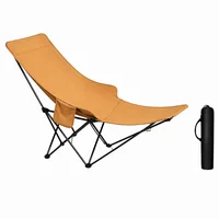 Silla Plegable Descanso Playa Reclinable Portátil Color Beige