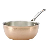 Sartén del Chef 3.8l/24cm en Cobre Interior Acero Inoxidable Línea Ruffoni Symphonia Cupra