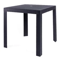 Mesa Plástica de 4 Puestos Coral Negro Colplast