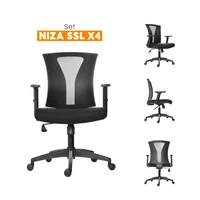 Silla de Escritorio Basculante Negro Niza Ssl Set X 4 Unidades
