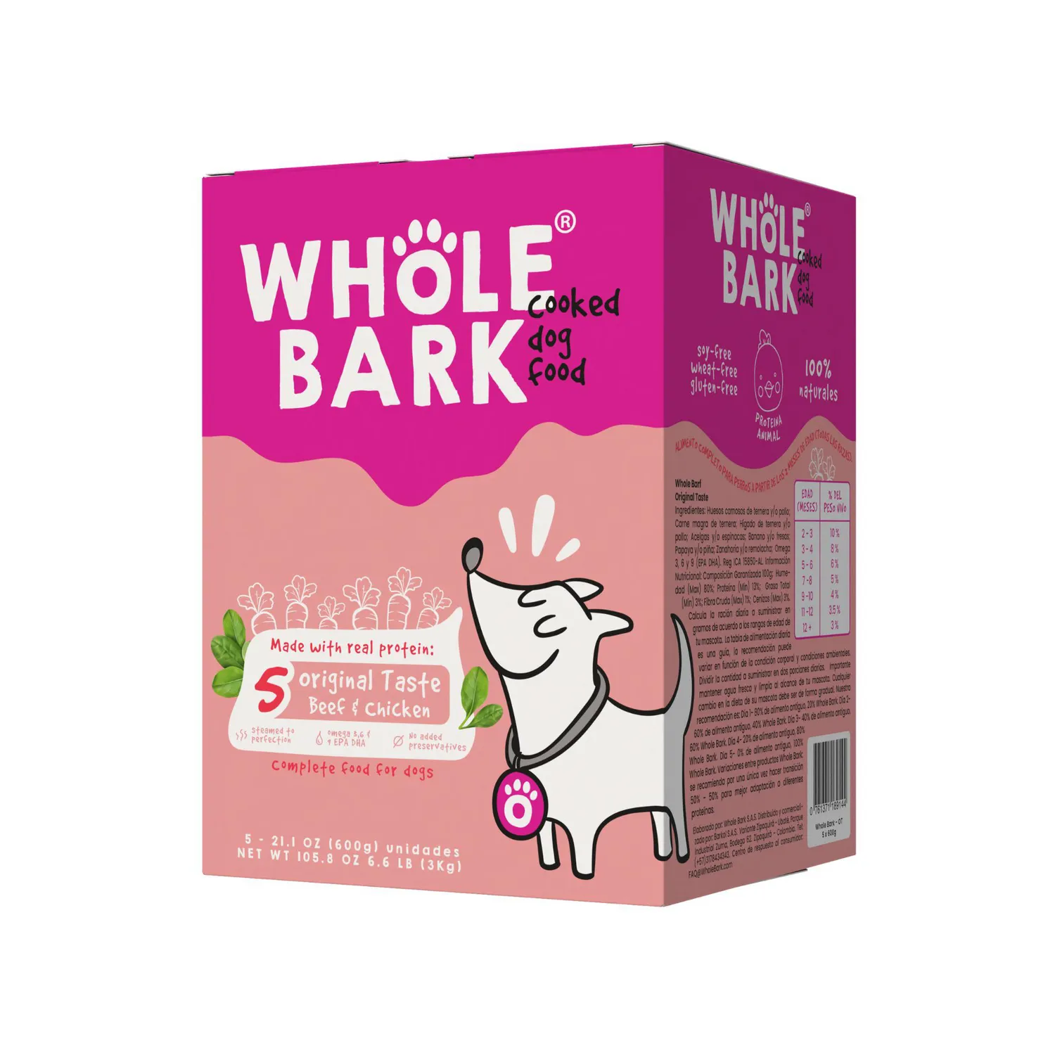 Comida Pasteurizada Perro Original Taste  Wholebar