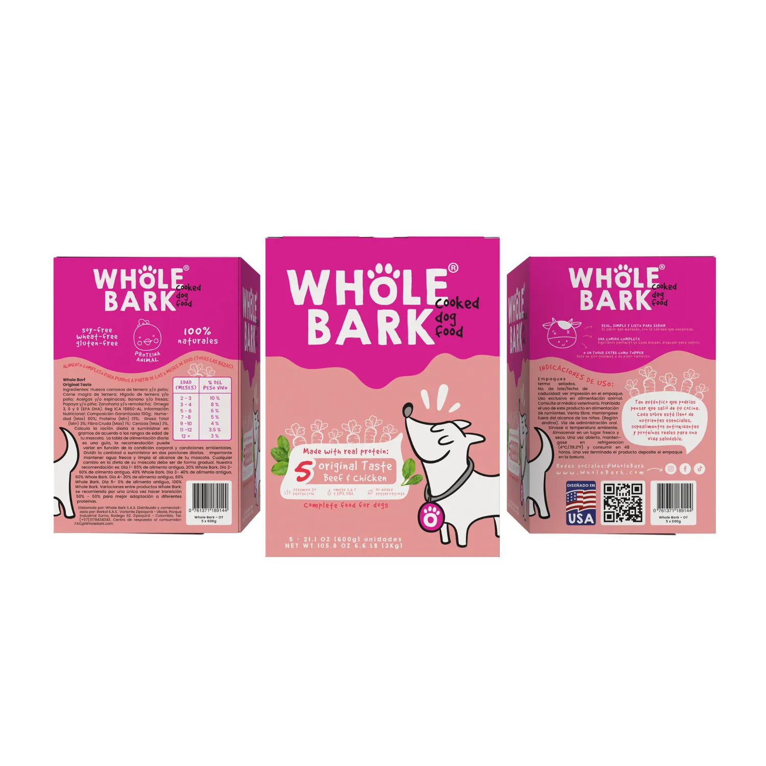 Comida Pasteurizada Perro Original Taste  Wholebar 3