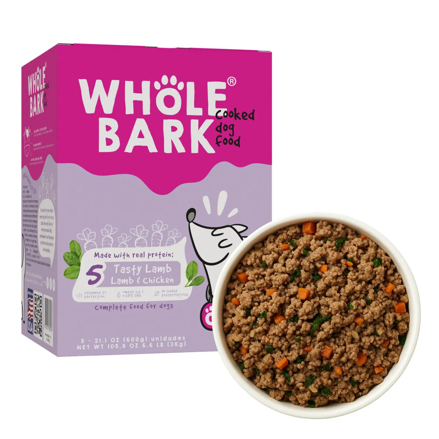 Comida Pasteurizada Perro Tasty Lamb Whole Bark