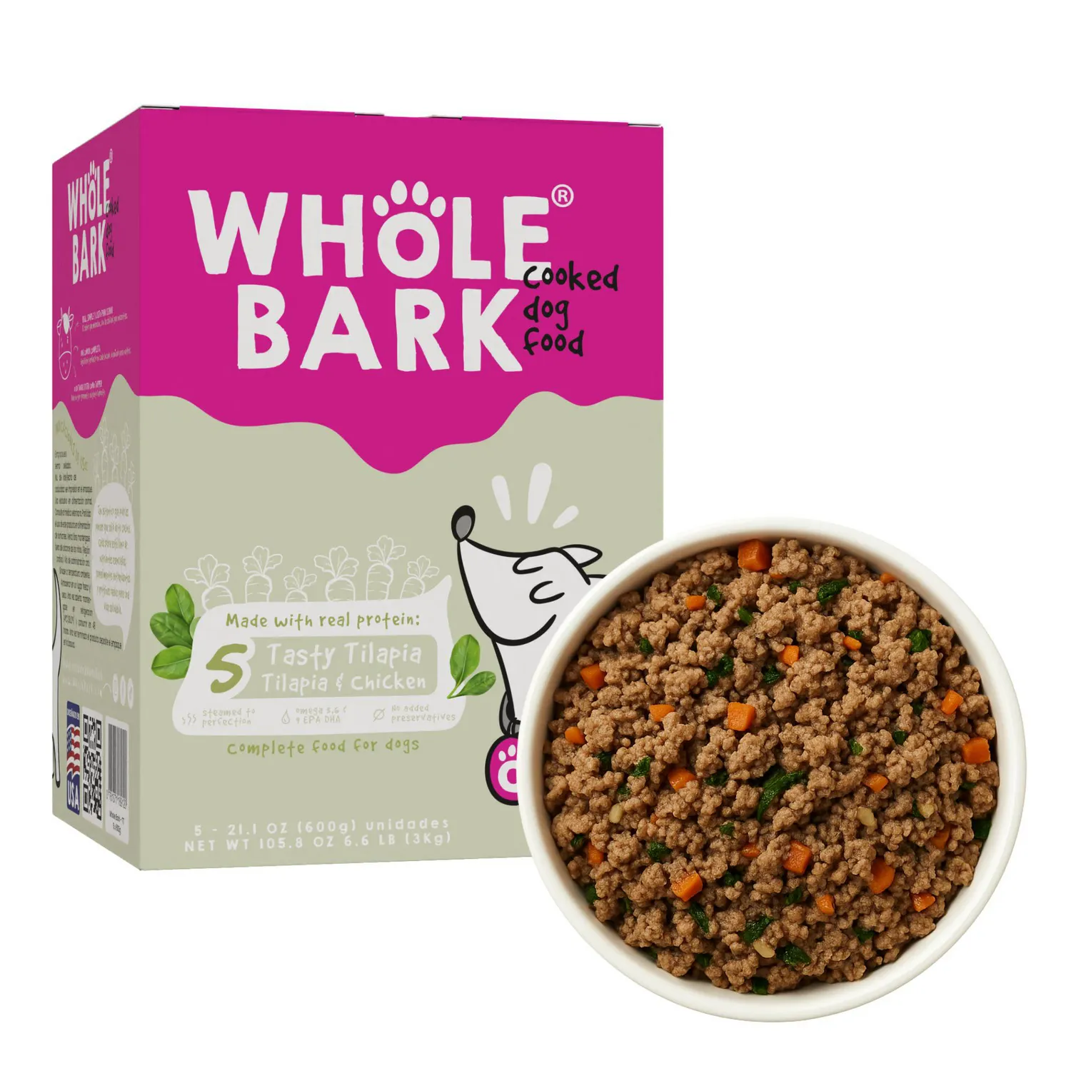 Comida Pasteurizada Perro Tasty Tilapia Whole Bark