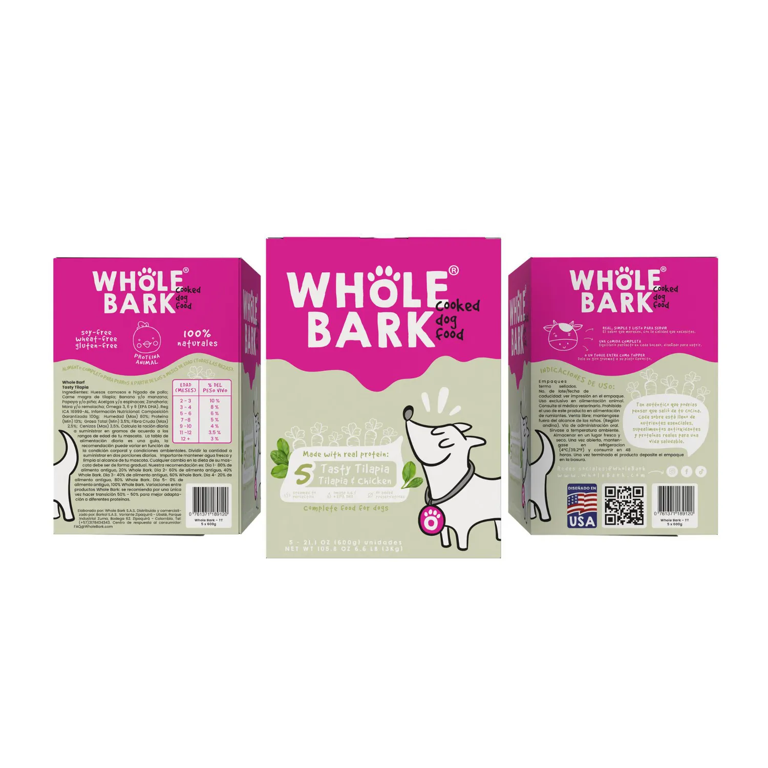 Comida Pasteurizada Perro Tasty Tilapia Whole Bark 3