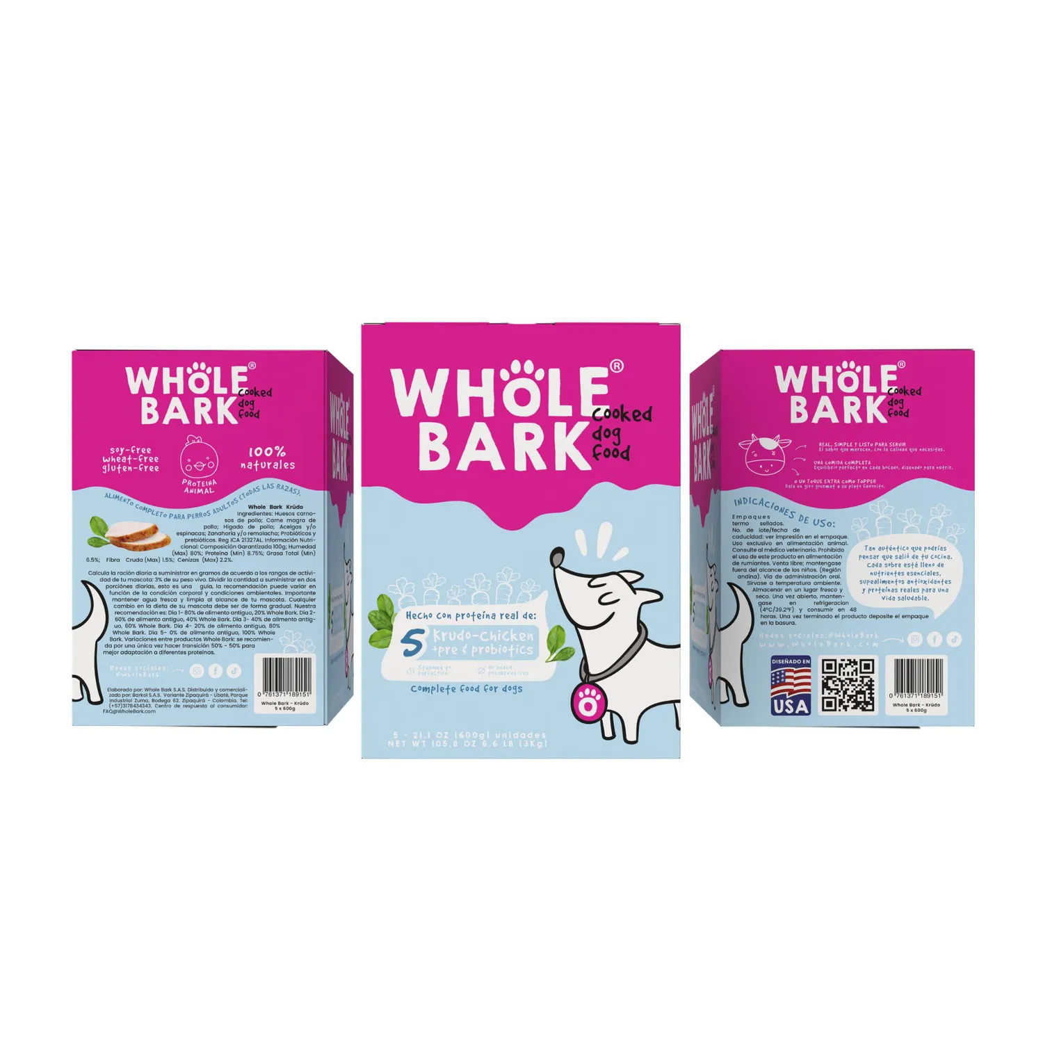 Comida Pasteurizada Perro Krudo Whole Bark 3