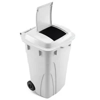 Caneca 120l Industrial Tapa y Llantas Macizas Trabajo Pesado