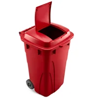Caneca 120l Industrial Tapa y Llantas Macizas Trabajo Pesado