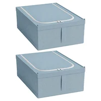 Set X2 Cajas Organizadoras Ropa Plegables Con Tapa y Cierre