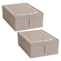 Set X2 Cajas Organizadoras Ropa Plegables Con Tapa y Cierre