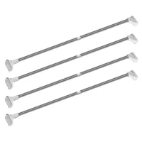 Set X4 Tubo Cortina Telescópico 130-240cm Sin Taladro Ajustable