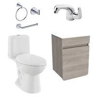 Combo Sanitario Cima Mueble Aluvia Elevado 45 cm Positano Grifería y accesorios Corona