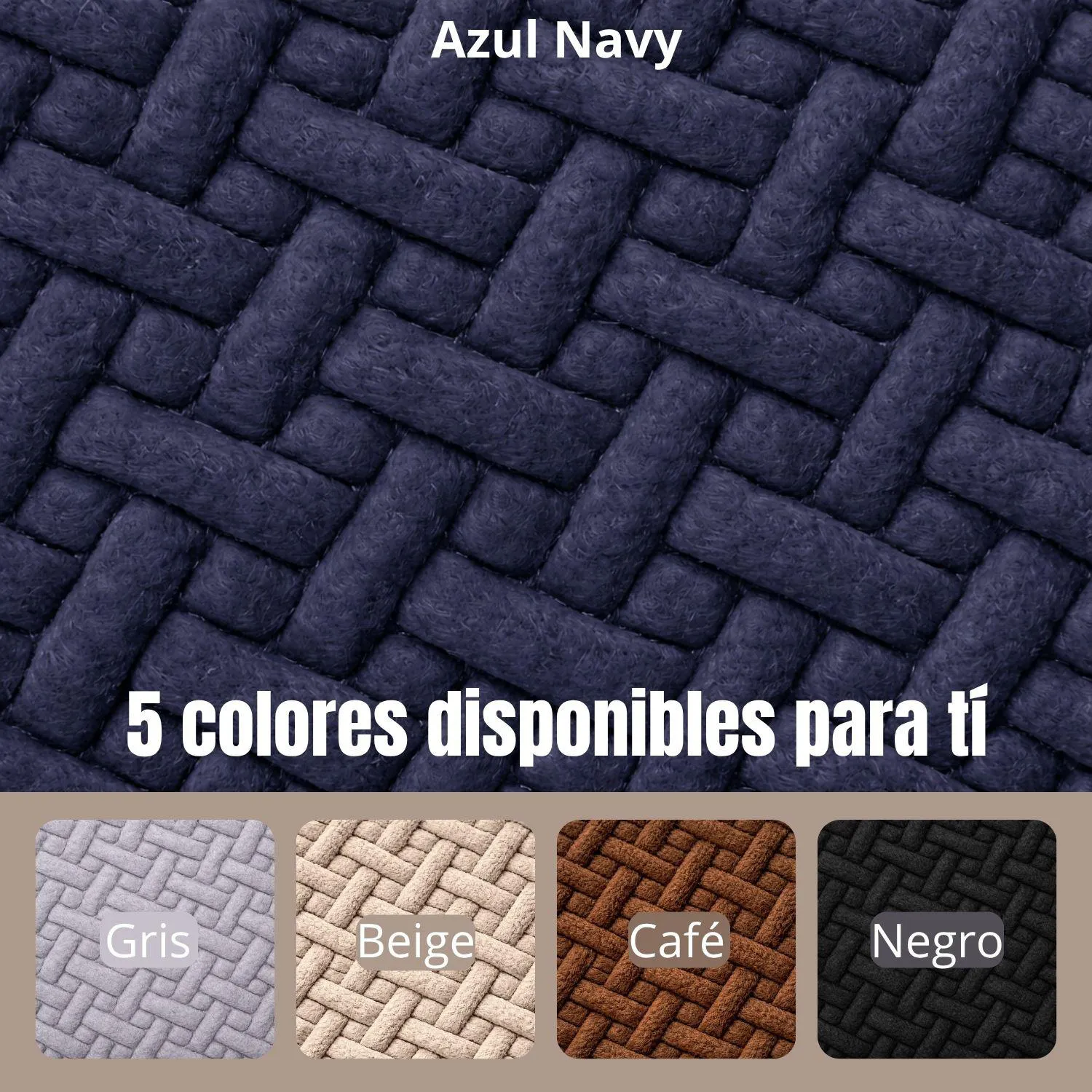 Protector de Sofá 2 Puestos Elastico Azul 4