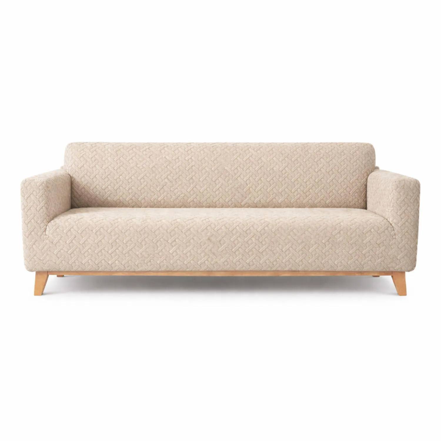 Protector de Sofá 3 Puestos Elástico Beige