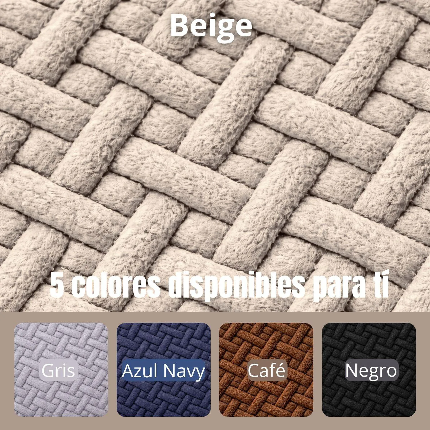 Protector de Sofá 3 Puestos Elástico Beige 4