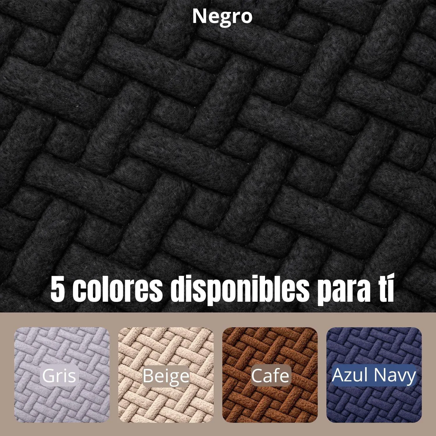 Protector de Sofá 3 Puestos Elástico Negro 5