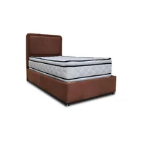 Combo Basecama Nube 120x190 Semidoble Mas Espaldar Marron