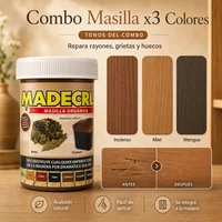 Combo X3 Masilla Madecril 220g: Incienso Miel Wengue