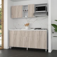 Cocina Sevilla 1.80 cm Blanco/Cúrcuma 4g Poceta Izquierda Just Home Collection