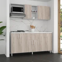 Cocina Sevilla 1.80 cm Blanco/Cúrcuma 4g Poceta Derecha Just Home Collection