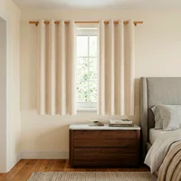 Set x 2 Blackout 100% Báltico 1/2 Ventana Serrano 140 x 165 cm Beige