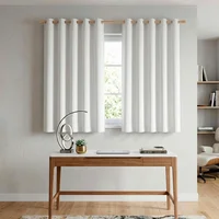 Set de 2 Blackout 100% Báltico 1/2 Ventana Serrano 140x165 cm Blanco