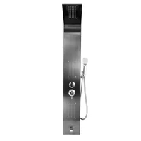 Torre Ducha En Acero Inox #304 Negra Con Manguera de 1.50mts 4 Funciones