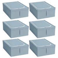 Cajas Organizadoras Ropa Plegables con Tapa y Cierre Set X 6 Unidades