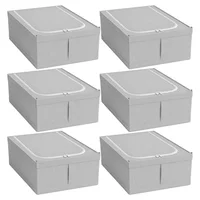 Cajas Organizadoras Ropa Plegables con Tapa y Cierre Set X 6 Unidades