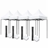 Carpa Toldo 3x3M Plegable Reforzado Impermeable Eventos para Patio Blanco Set X 4 Unidades