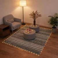 Alfombra Exterior Polipropileno Reversible Plegable con Luces USB Portátil Genérica