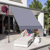 Toldo Impermeable de Exterior para Puerta y Ventana Genérica 300 x 120 cm Gris