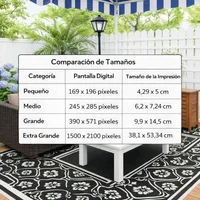 Alfombra Exterior Polipropileno Reversible Plegable con Bolsa Portátil Genérica