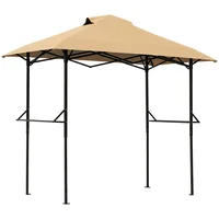 Pérgola de Acero 150 x 240 cm Tipo Plegable con Parrilla Genérica