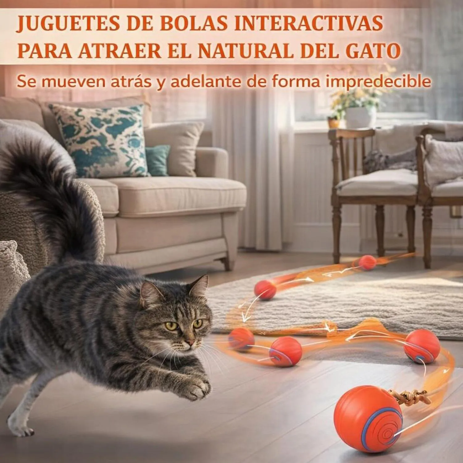 Juguete para Gatos Pelota Automática Interactiva Silicona 2 Unidades Baborui