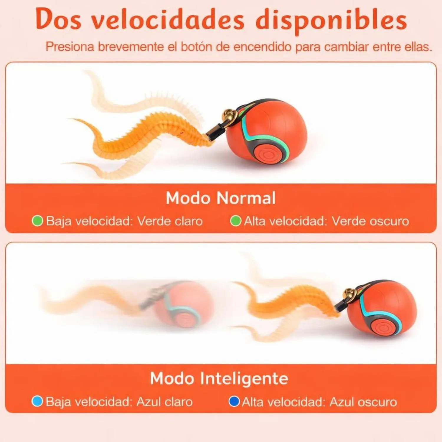 Juguete para Gatos Pelota Automática Interactiva Silicona 2 Unidades Baborui 4