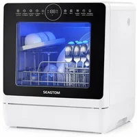 Lavavajillas SEAGTOM Portátil con Tanque de Agua Integrado Blanco