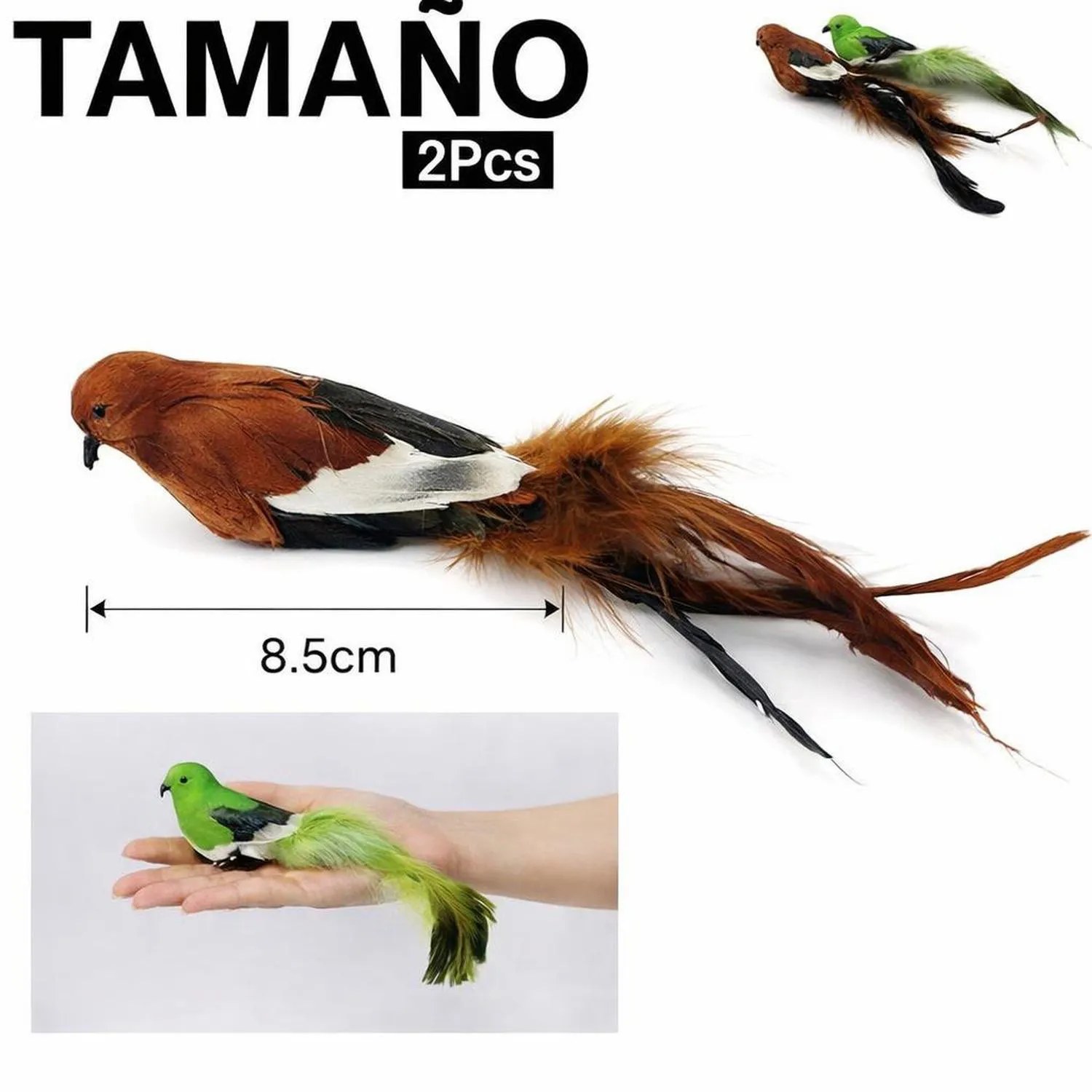 Juguete para Gatos Pájaro Plumas Natural con Campana TTcat