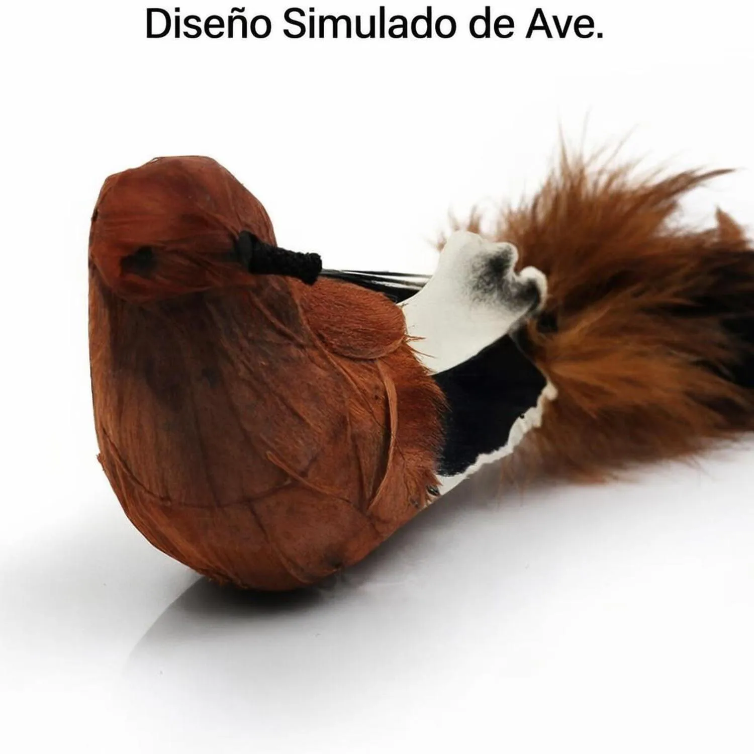 Juguete para Gatos Pájaro Plumas Natural con Campana TTcat 4