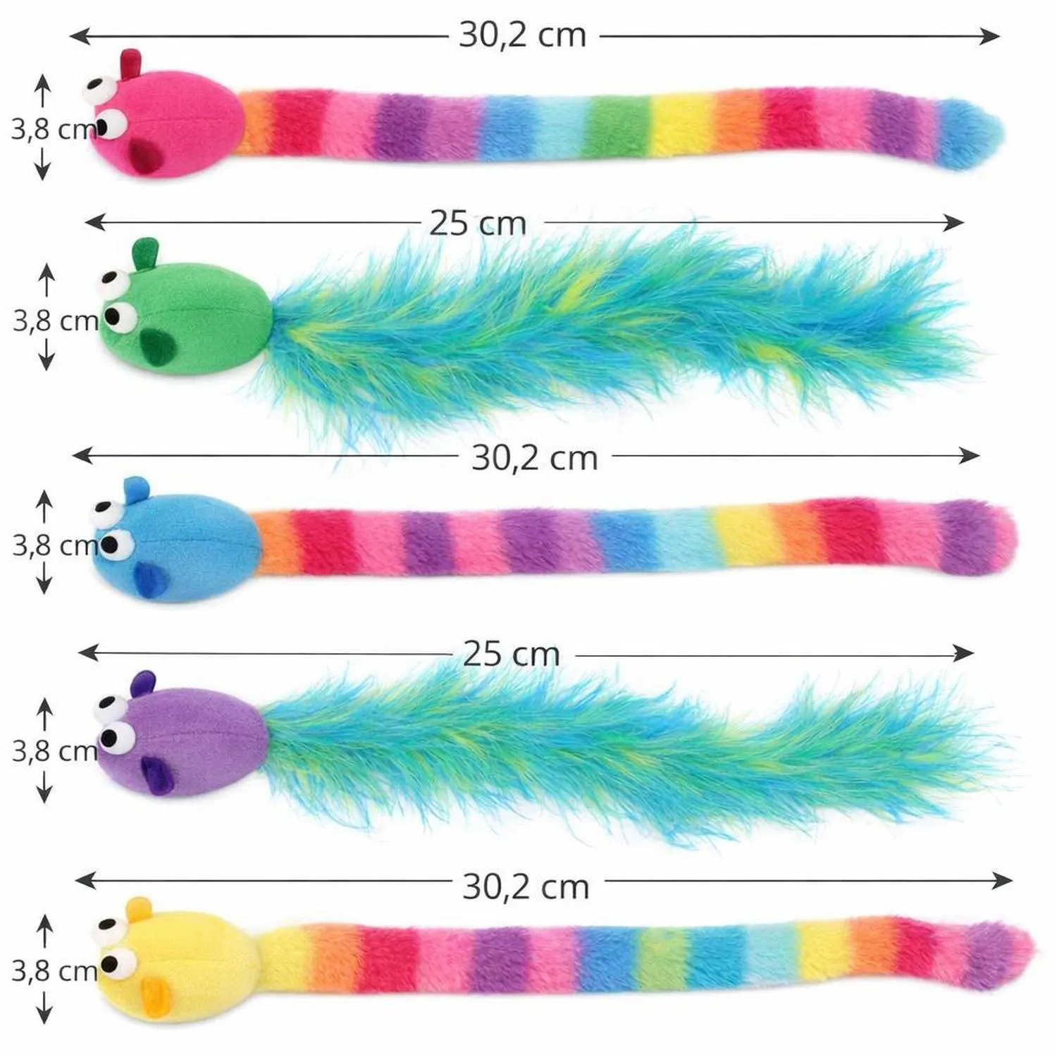 Juguete para Gatos Ratón Hierba Gatera Plumas Peluche Jumpaws 3