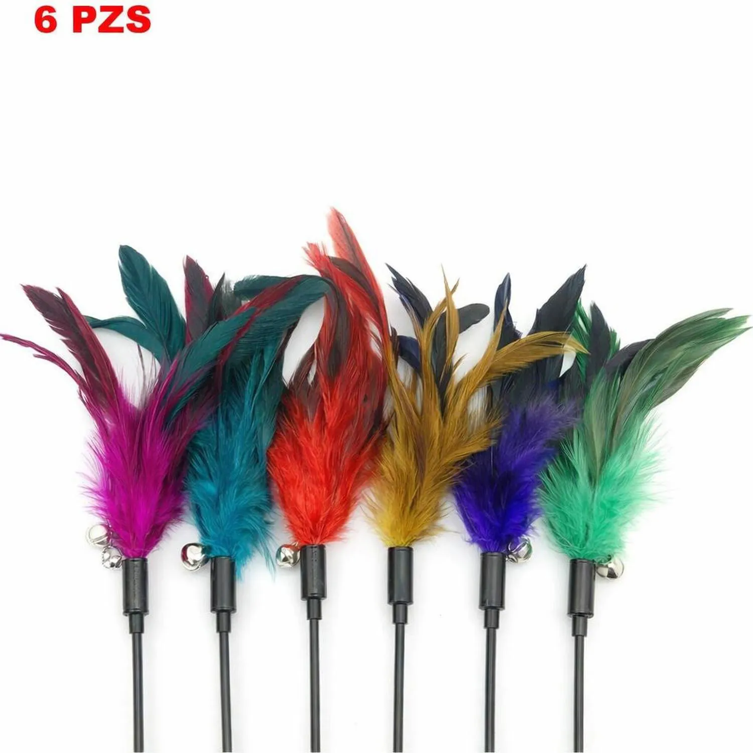 Juguete para Gatos Varita plumas Interactiva 45 cm Cateness 3