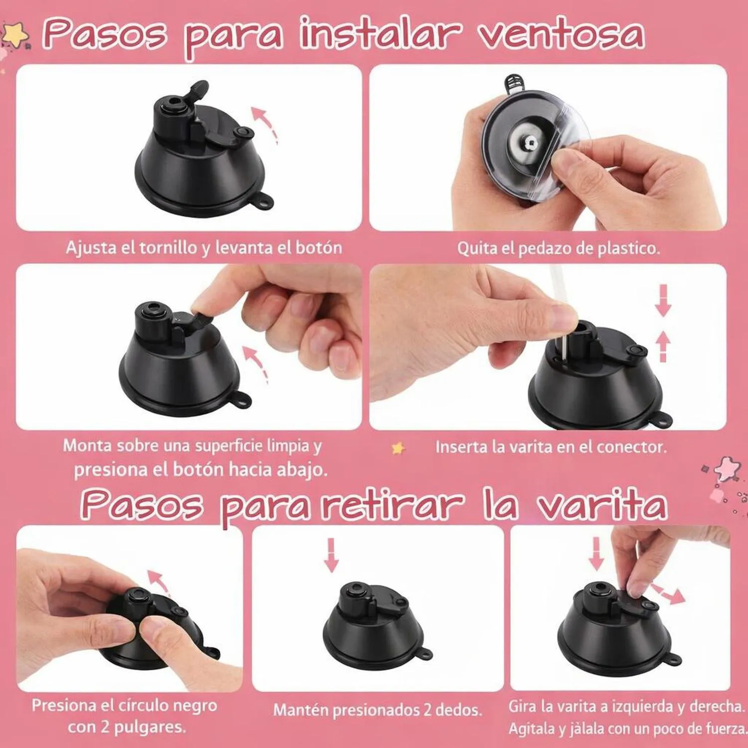 Juguete para Gatos Varita Ventosa Plumas Interactiva 6 Piezas Maiguangta 5