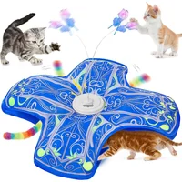 Juguete para Gatos Automático Escondite Mariposa Tela Recargable Qraxond