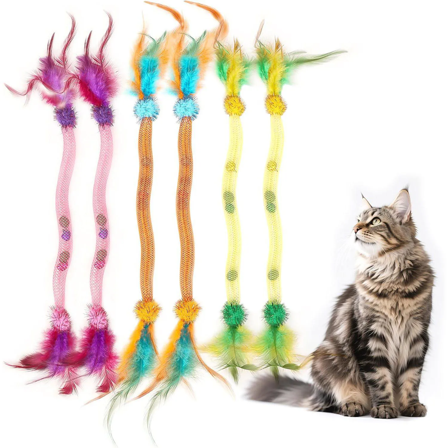 Juguete para Gatos Tubos Hierba Gatera Malla 40 cm PetPrana