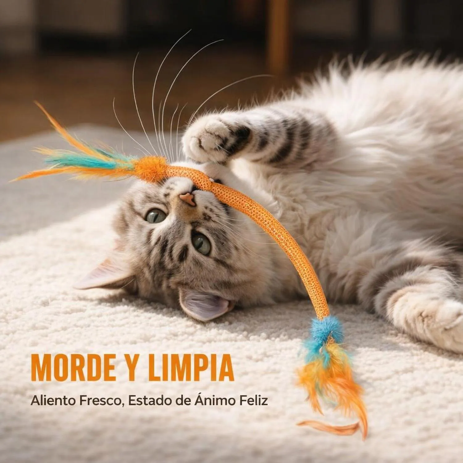 Juguete para Gatos Tubos Hierba Gatera Malla 40 cm PetPrana 3