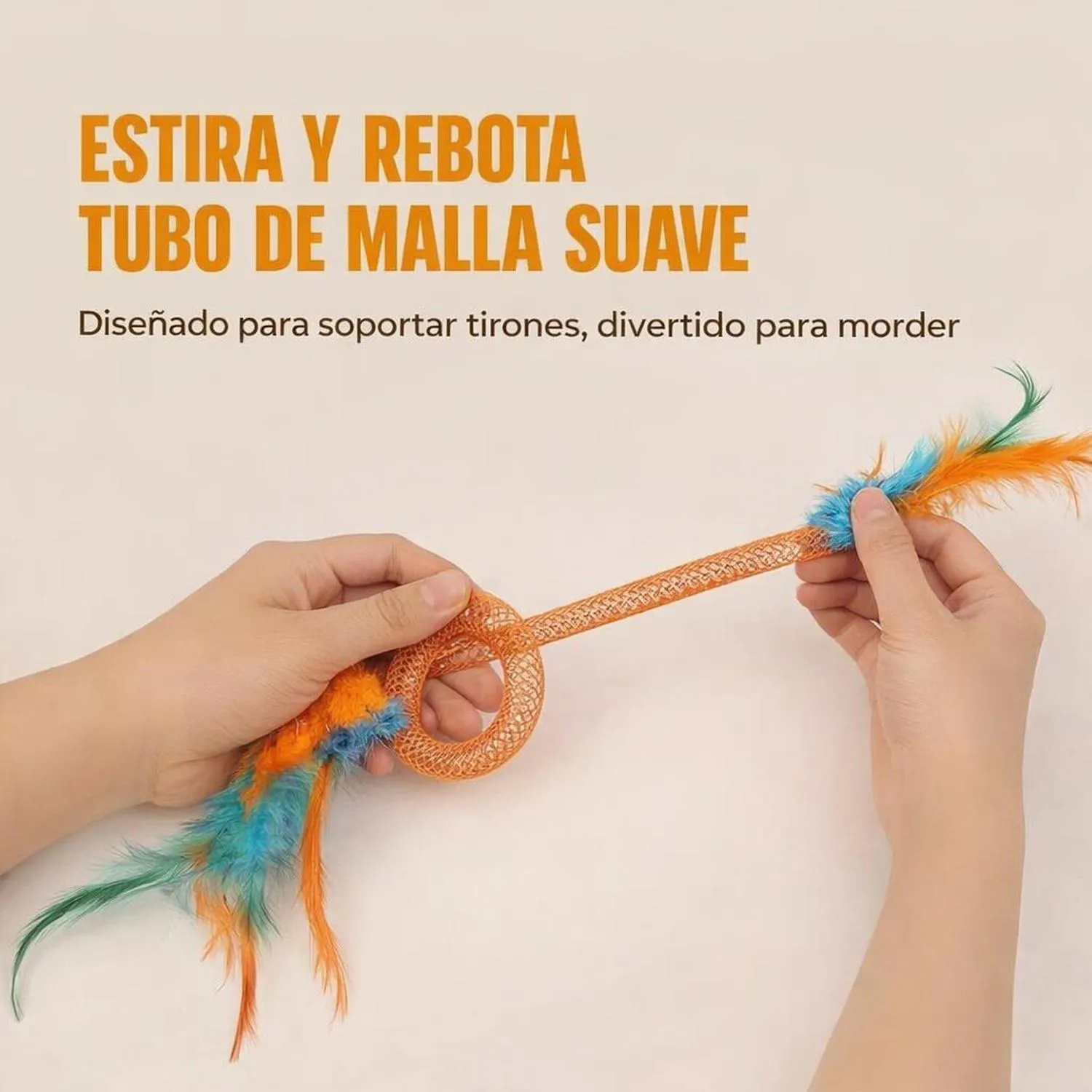 Juguete para Gatos Tubos Hierba Gatera Malla 40 cm PetPrana 5