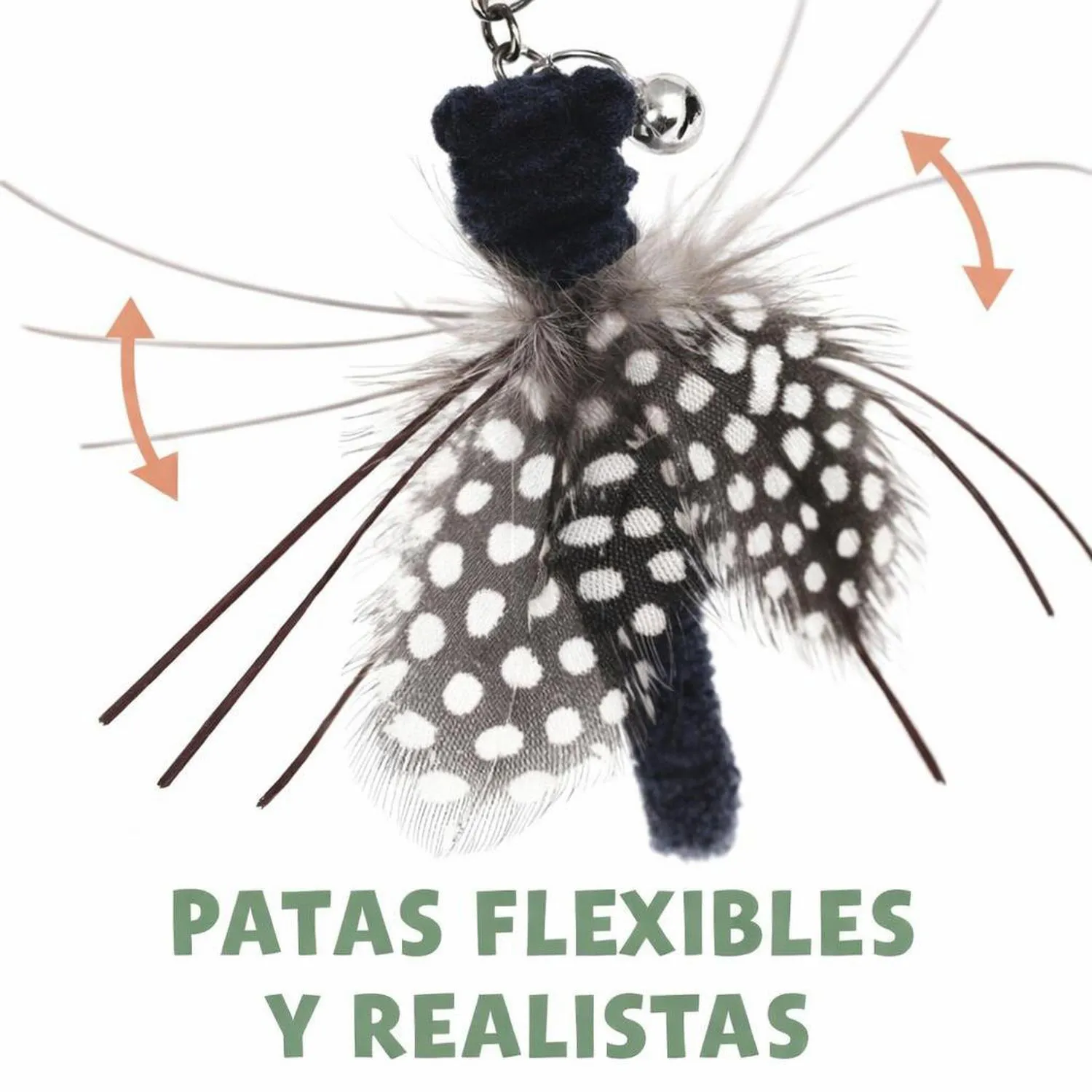 Juguete para Gatos Repuesto Insecto Plumas Interactivo 6 Piezas Songway 4