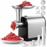 Picadora de Carne Eléctrica Doméstica HOUSNAT 3 en 1 en Acero Inoxidable