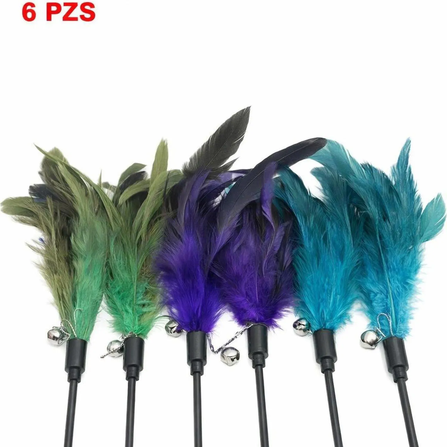 Juguete para Gatos Varita Plumas Interactiva 49 cm Cateness 5
